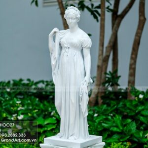 Tượng Caroline Amalie bằng composite cao 70cm thích hợp cho các không gian cổ điển, tân cổ điển