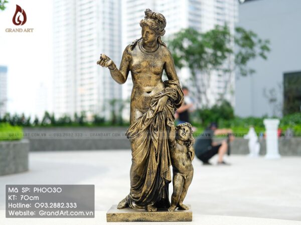 tượng thần Venus bằng composite cao 70cm được chế tác tinh xảo