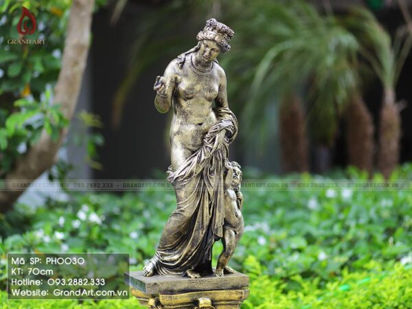 tượng thần Venus bằng composite cao 70cm