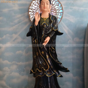 tượng phật bà quan âm bằng composite áo đen