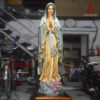 Tượng Đức Mẹ Lộ Đức bằng composite vẽ màu giả cổ cao 1m