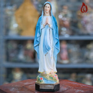 Tượng Đức Mẹ Lộ Đức bằng composite sơn màu đẹp cao 40cm