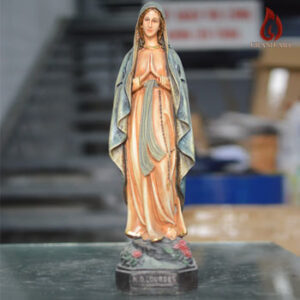 Tượng Đức Mẹ Lộ Đức bằng composite vẽ màu giả cổ cao 40cm