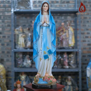 Tượng Đức Mẹ Lộ Đức bằng composite sơn màu đẹp cao 80cm