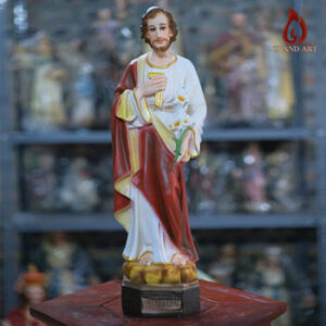 Tượng Thánh Giuse Cầm Hoa Huệ Bằng Composite Sơn Màu Cao 50Cm Đẹp