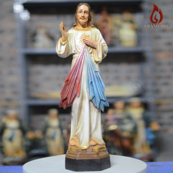 tuong-chua-thuong-xot-bang-composite-cao-40cm-ve-gia-co Tượng Chúa Lòng Thương Xót Bằng Composite Vẽ Màu Giả Cổ Cao 40cm Cực đẹp