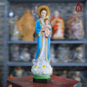 Tượng Đức Mẹ La Vang Bằng Composite Cao 50Cm Sơn Màu Cực Đẹp
