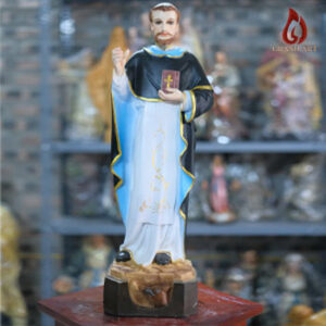 Tượng Thánh Đa Minh Bằng Composite Cao 60Cm Sơn Màu