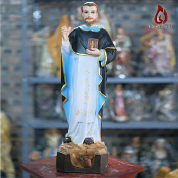tuong-thanh-da-minh-cao-60cm-son Tượng Thánh Đa Minh Bằng Composite Cao 60Cm Sơn Màu