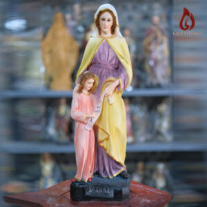 Tượng Bà Thánh Anna Bằng Composite Cao 40Cm Sơn Màu